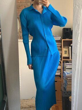 Issey Miyake Pleats Please Blue Set, Blue, JP3/2